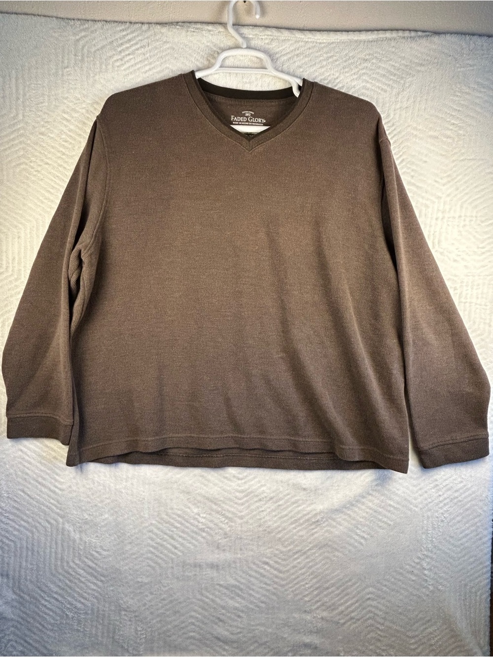 Faded Glory Men's Chocolate Brown V-Neck Sweater